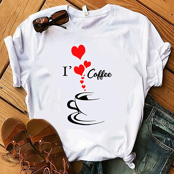 Тениска "I love coffe"